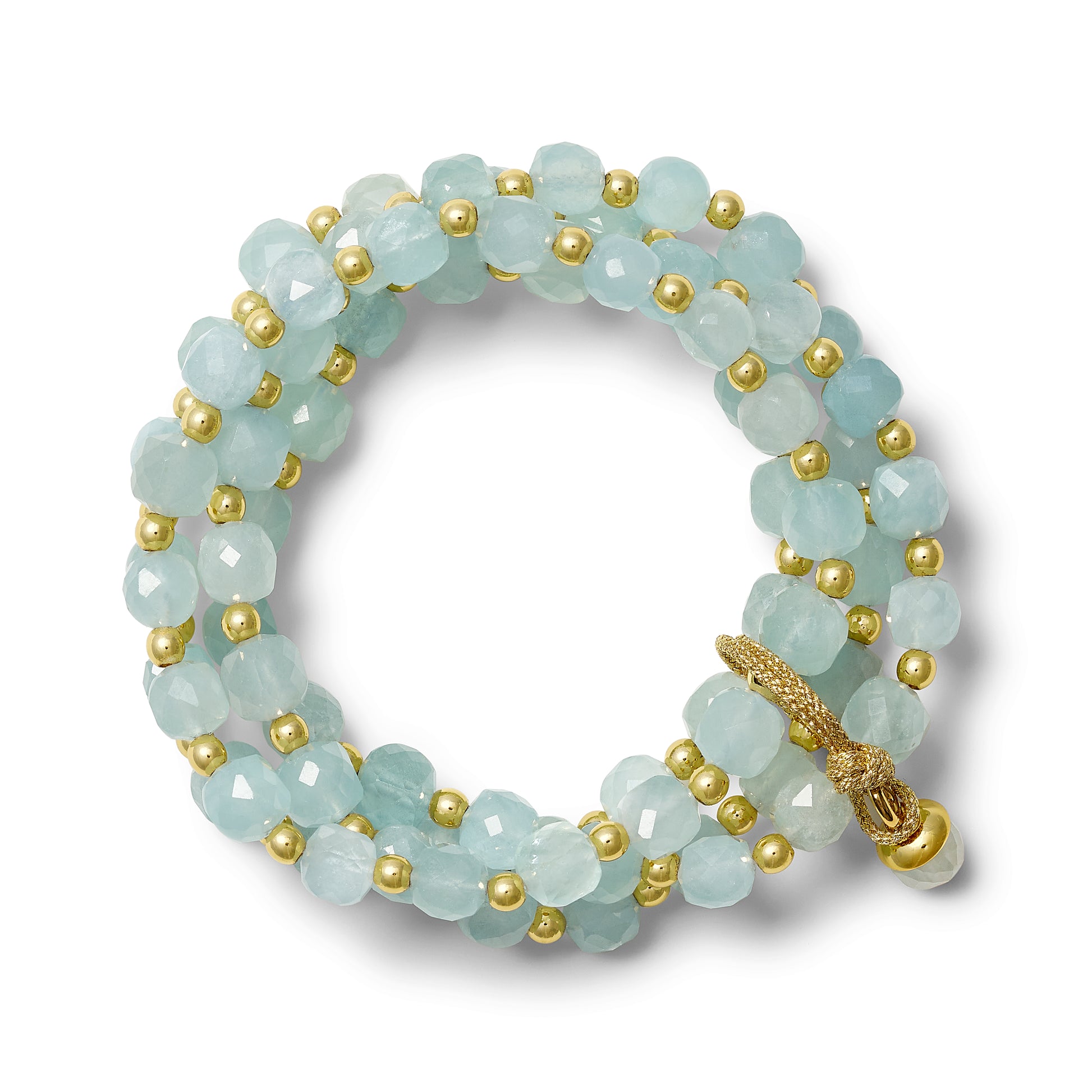 Aqua Cubes + Gold Sally Stack