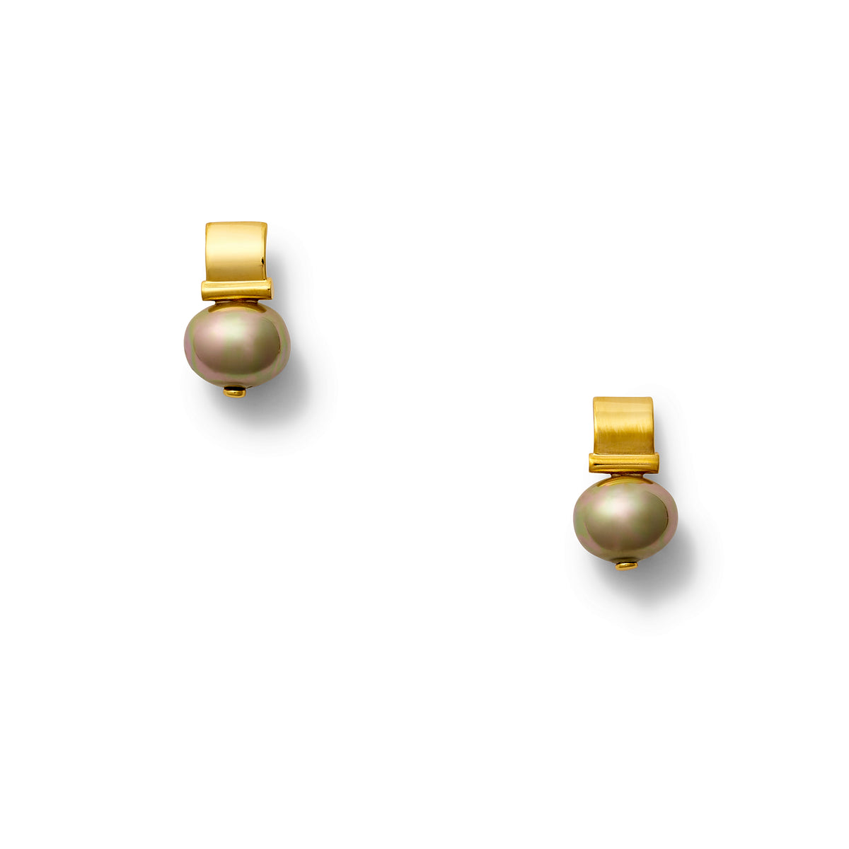 Biscuit Petite Pebble Pearl Post Earring