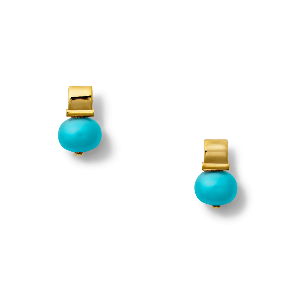 Petite + Sweet Smooth Pebble Pearl Post Earrings