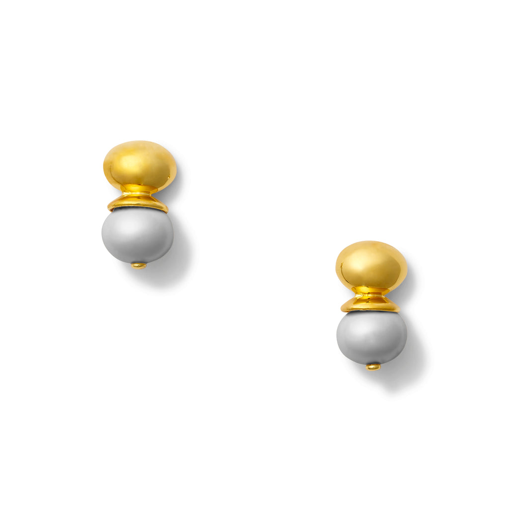 Baby Pebble Pearl Orb Earring