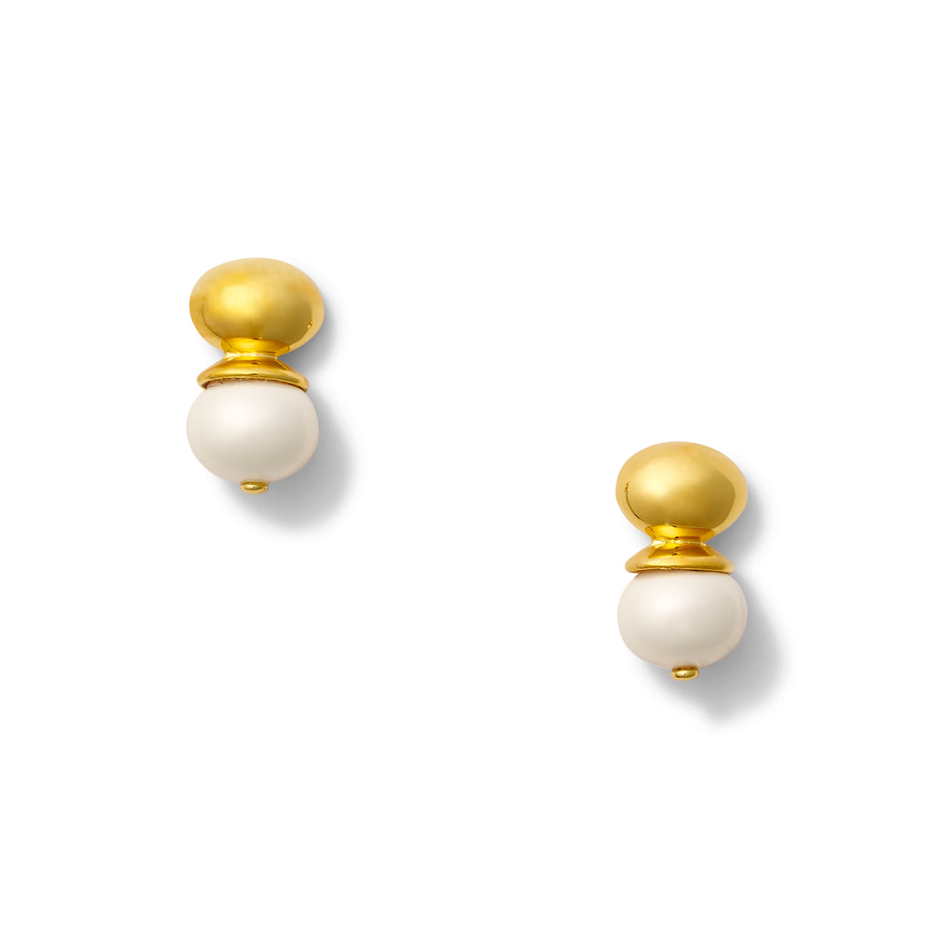 Baby Pebble Pearl Orb Earring