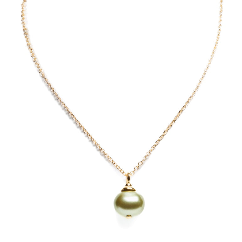 Lily Pad Pearl Pendant