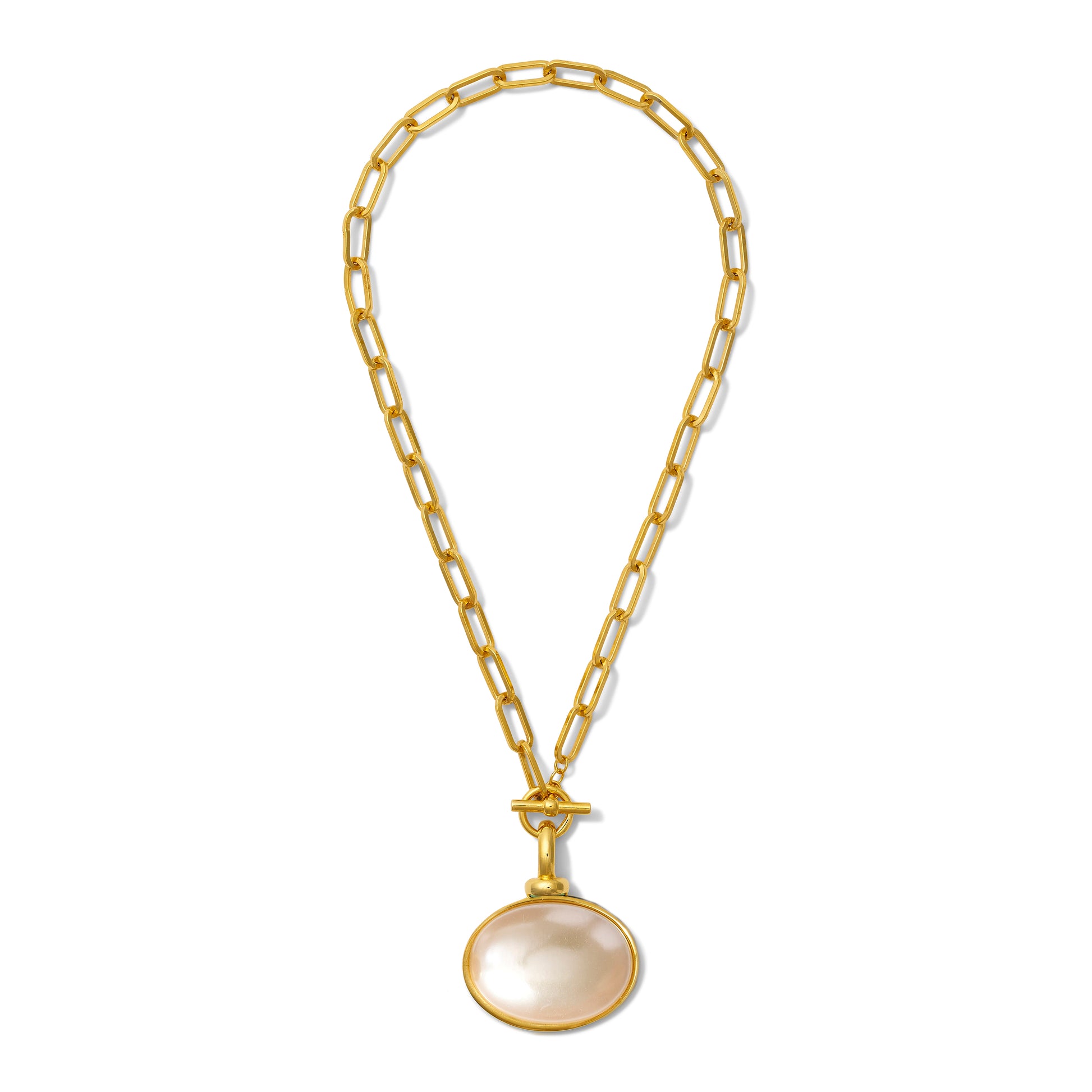 Diana V. Pendant White Pearl