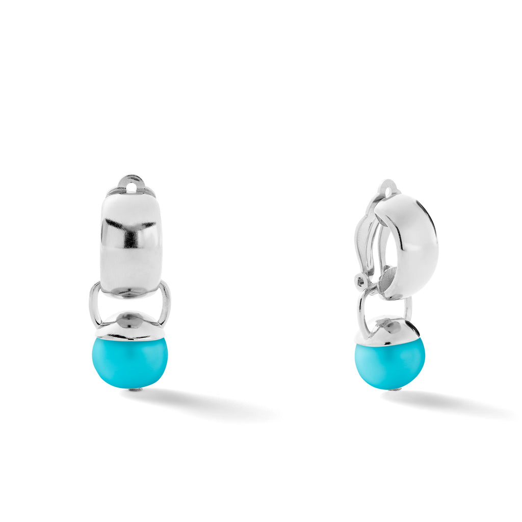 Sculpted Sterling Clip Earring with Pebble Pearl