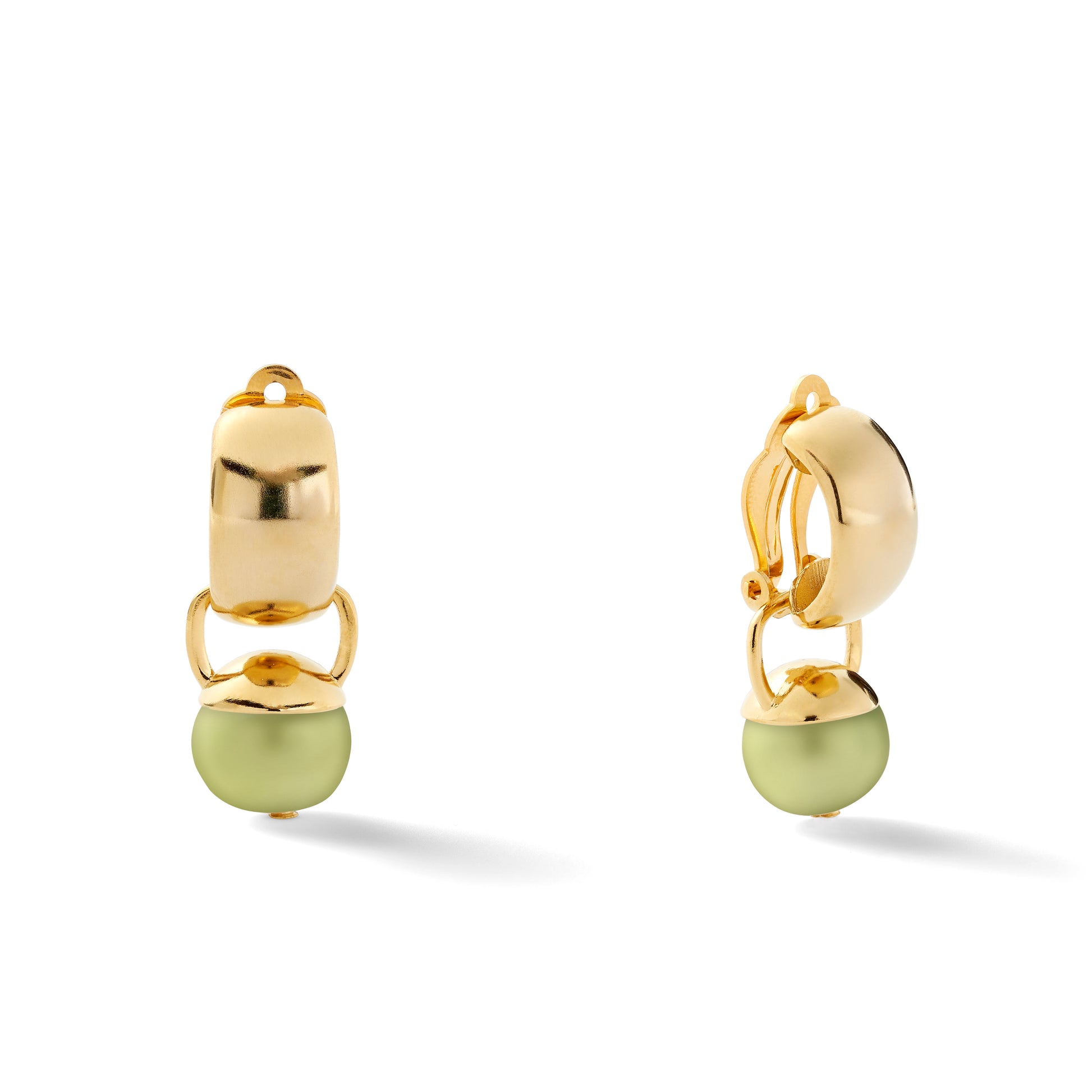 Sleek Sculpted Pebble Clip Earrings