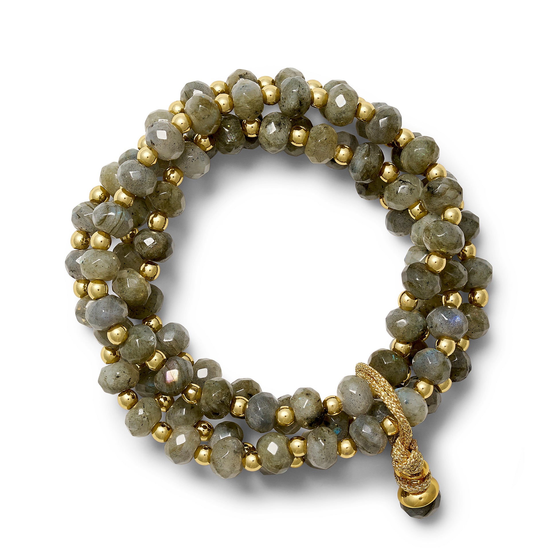 Labradorite + Gold Sally Stack Set
