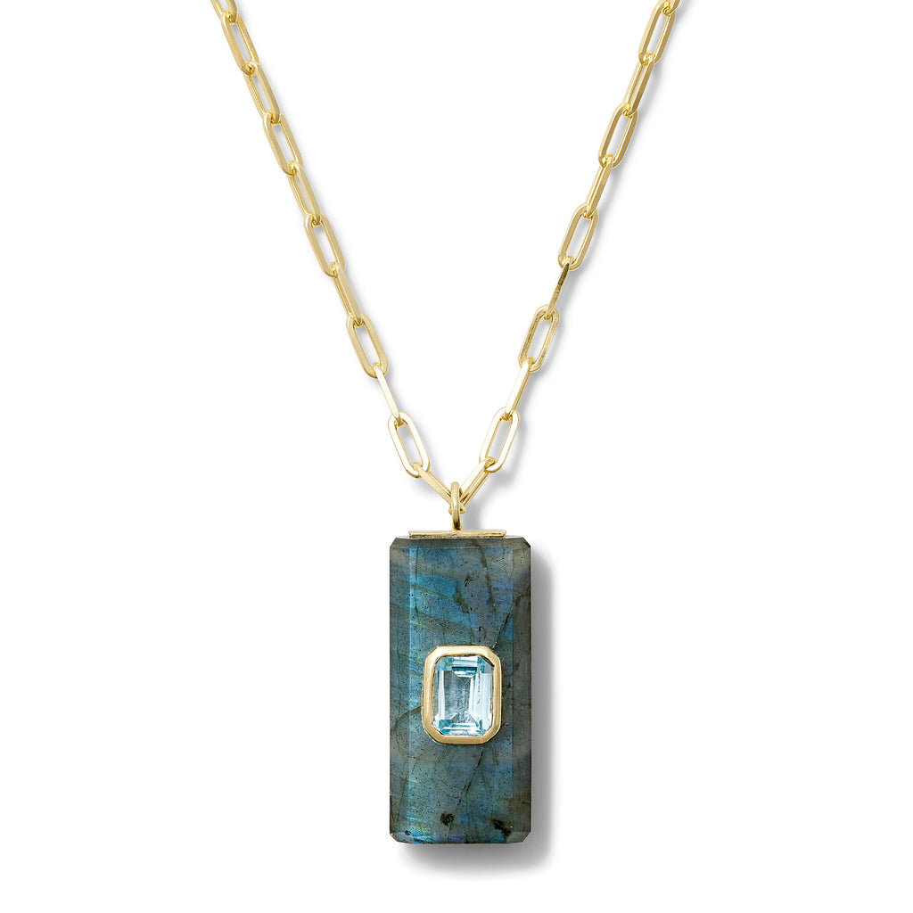 Labradorite + Blue Topaz Lumiere Pendant