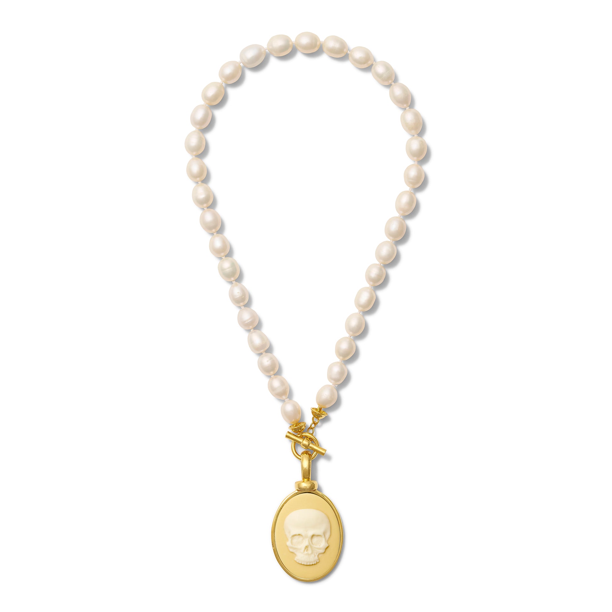 Ivoire Skull Pearl Necklace