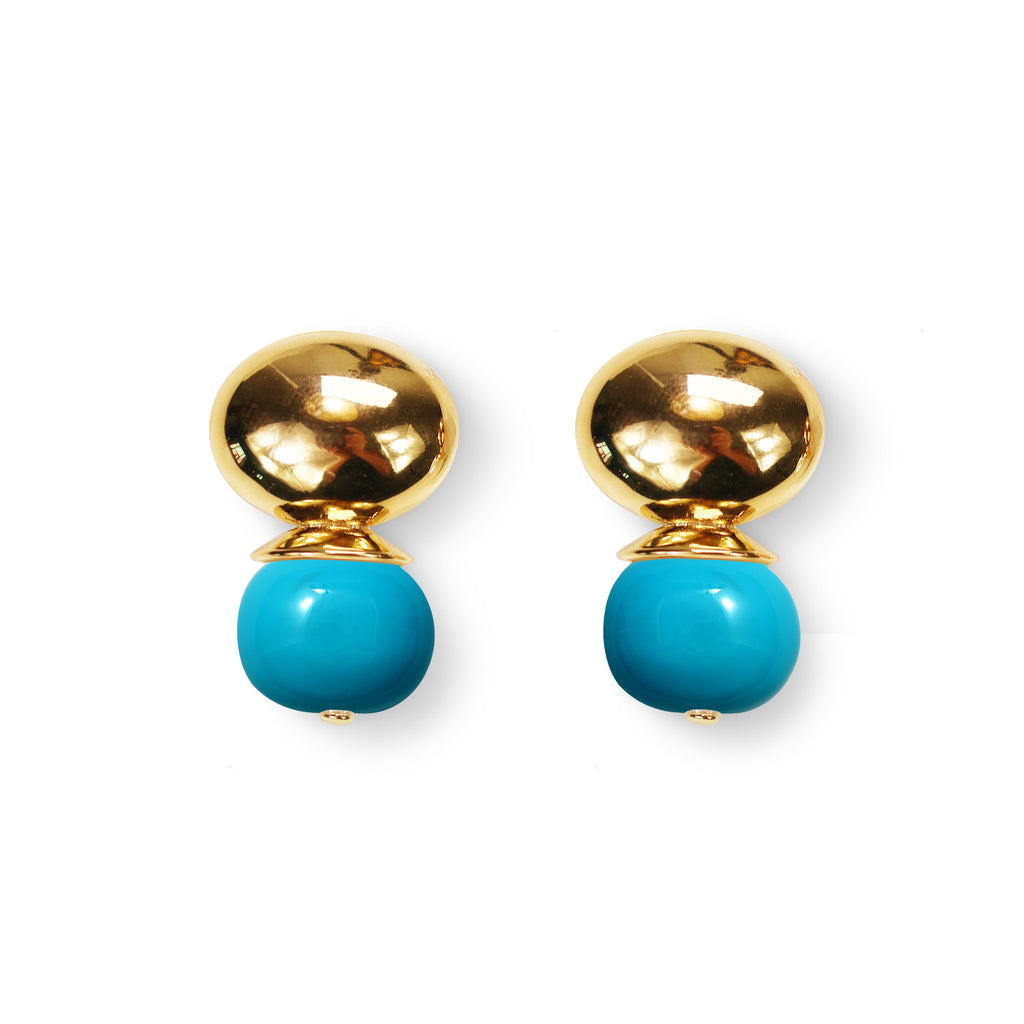 Pebble Orb Earring Turquoise
