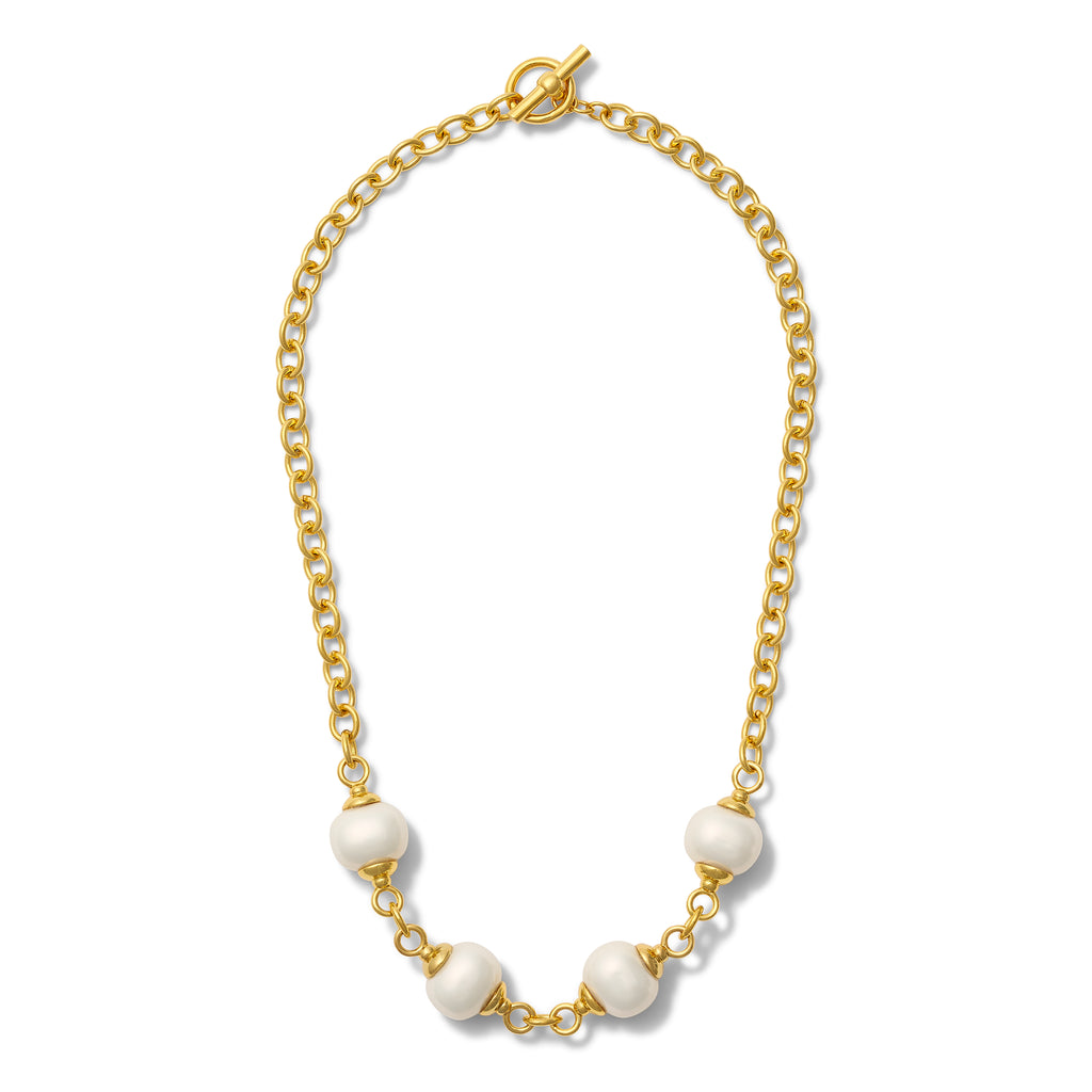 Essential Pebble Pearl Quartet Necklace
