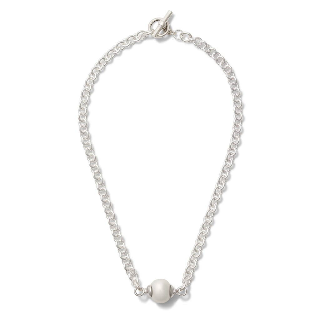 Sterling Essential Pebble Pearl Necklace