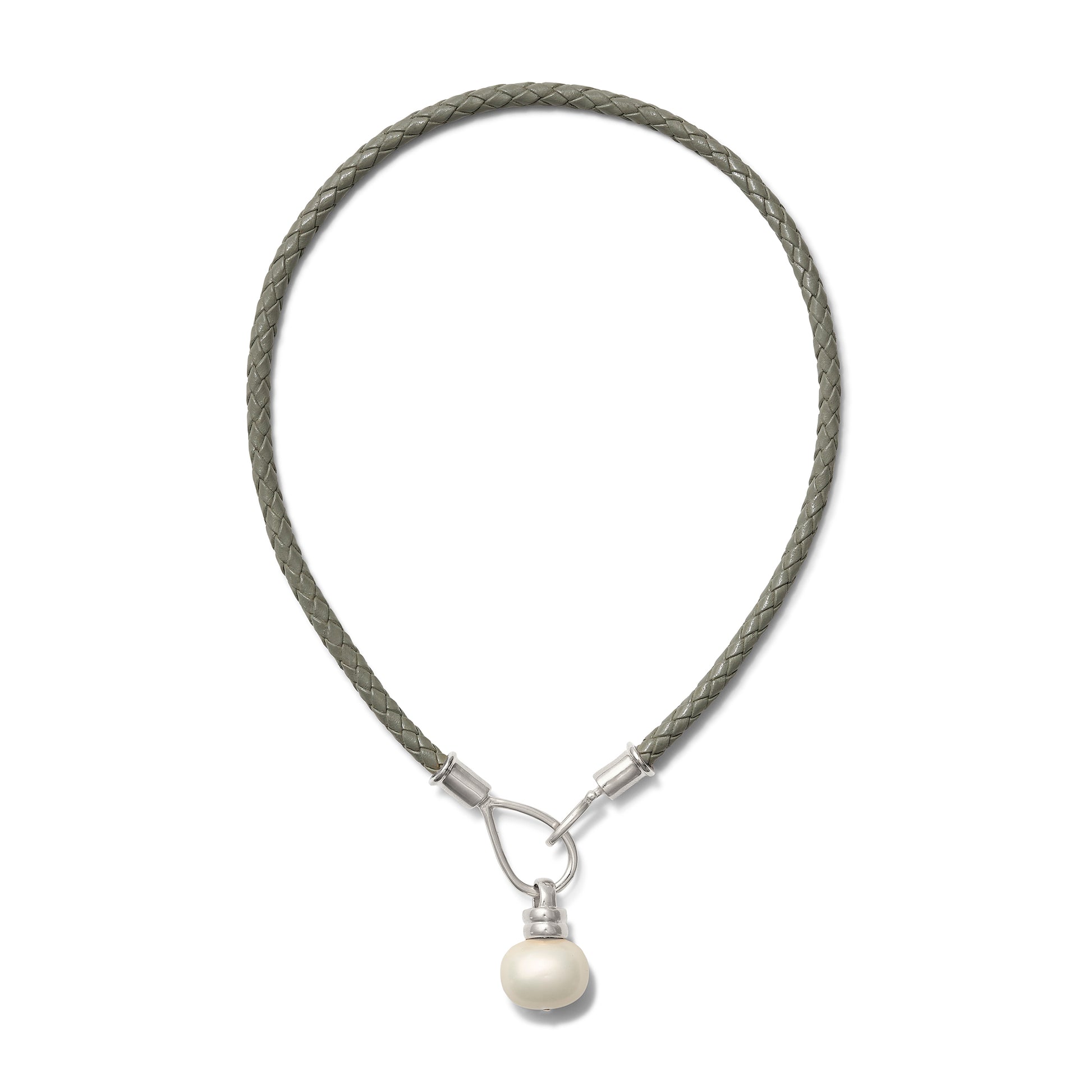 Sterling Lasso Pearl Coal Leather