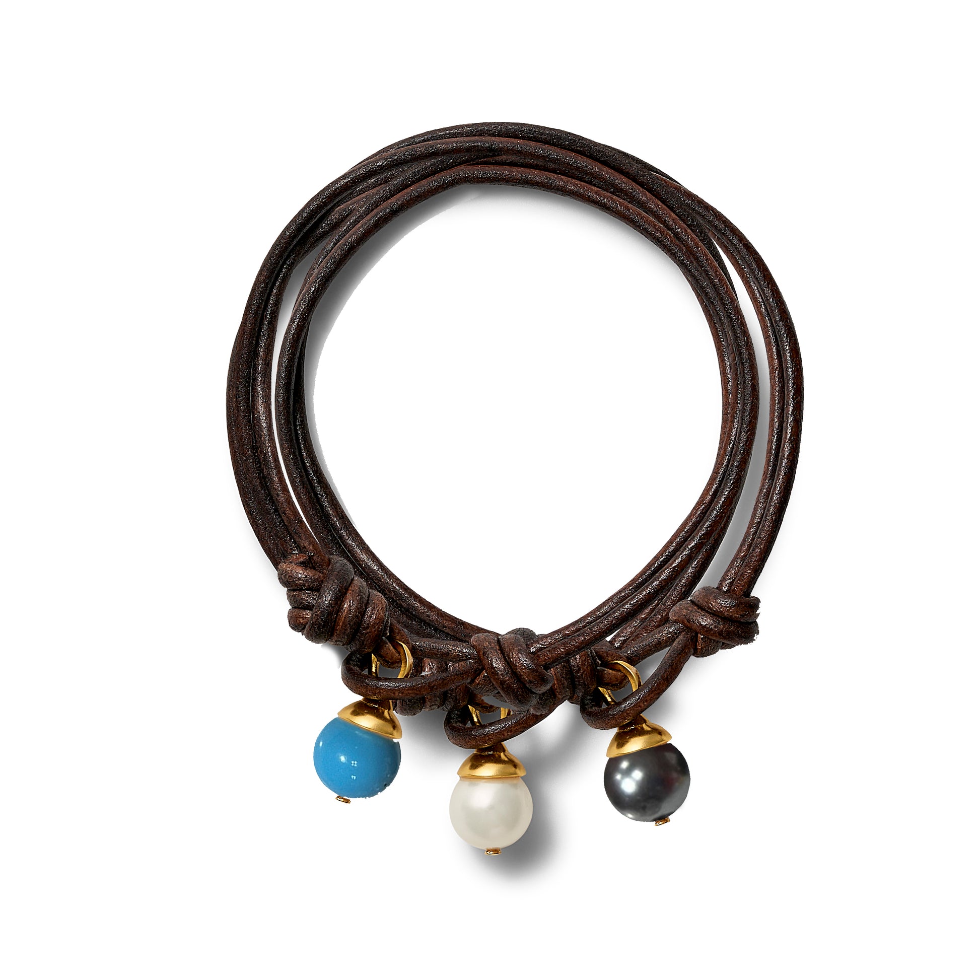 Teeny + Brown Leather Trio