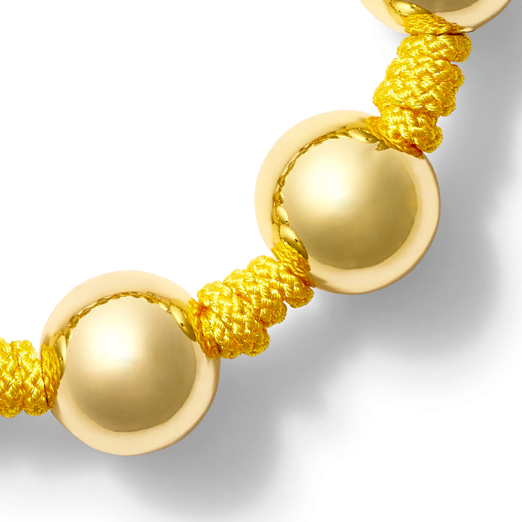The Gold Ball + Pearl Knotting Bracelet