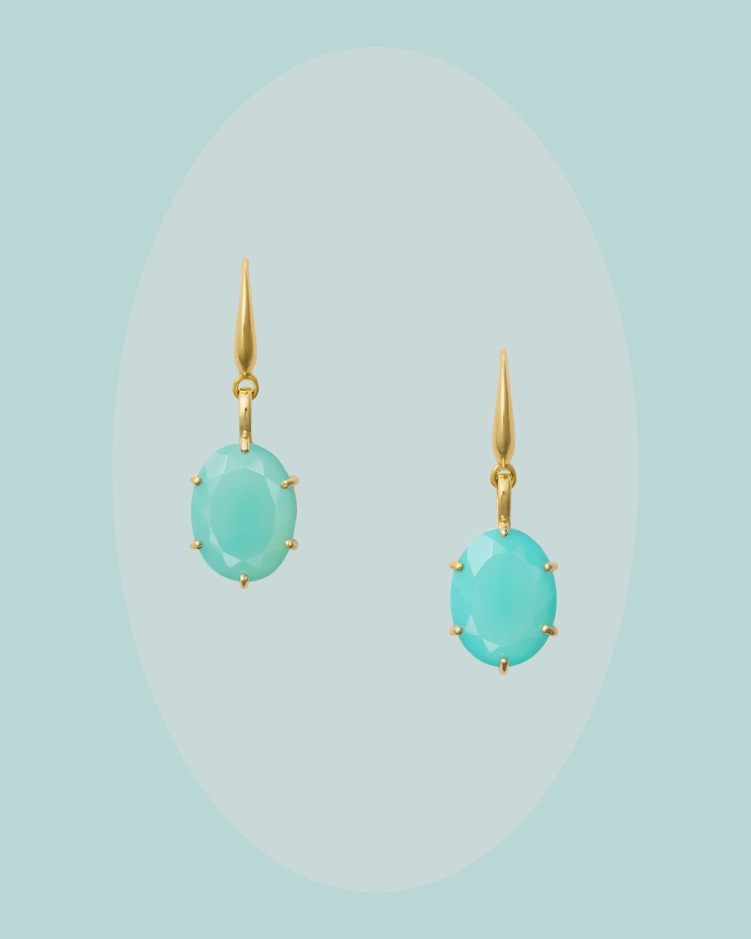 Aquamarine Bling Drop Earring