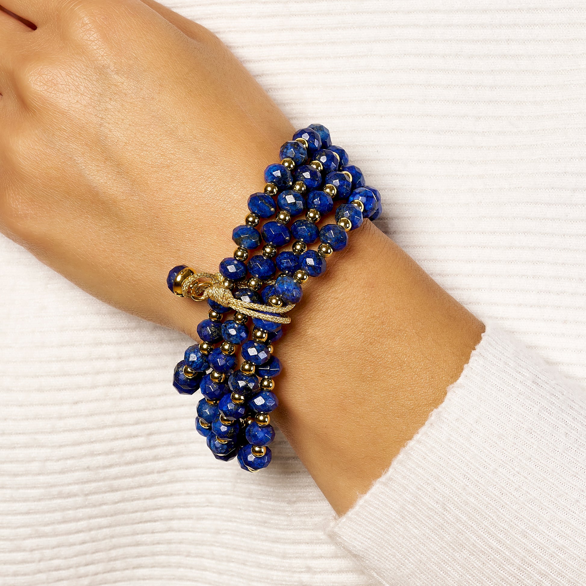 Glittering Lapis + Gold Sally Stack