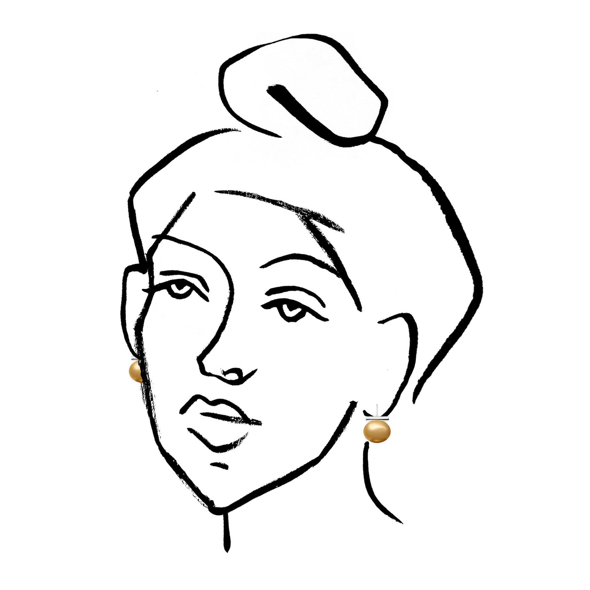 Classic Forever Fave Pebble Pearl Earrings ~ Medium Sterling Silver