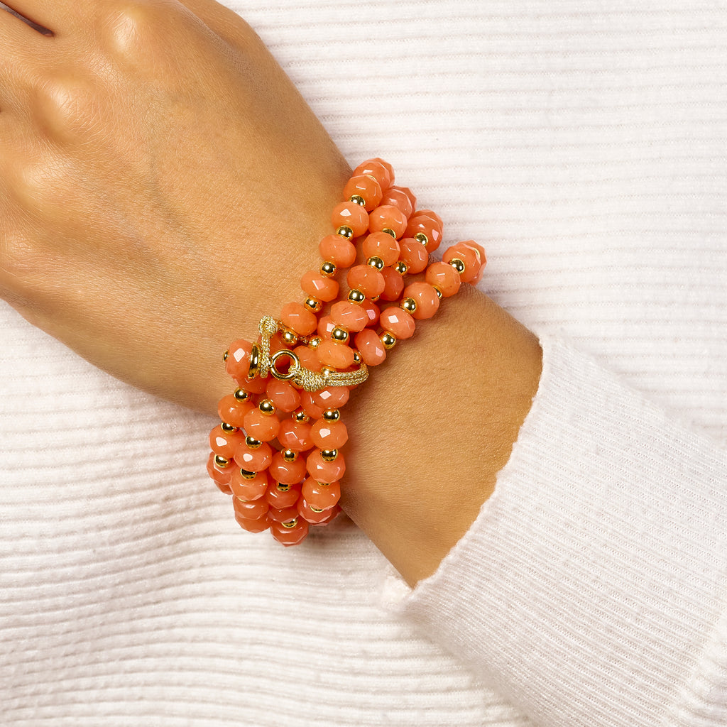 Tangerine Carnelian + Gold Sally Stack