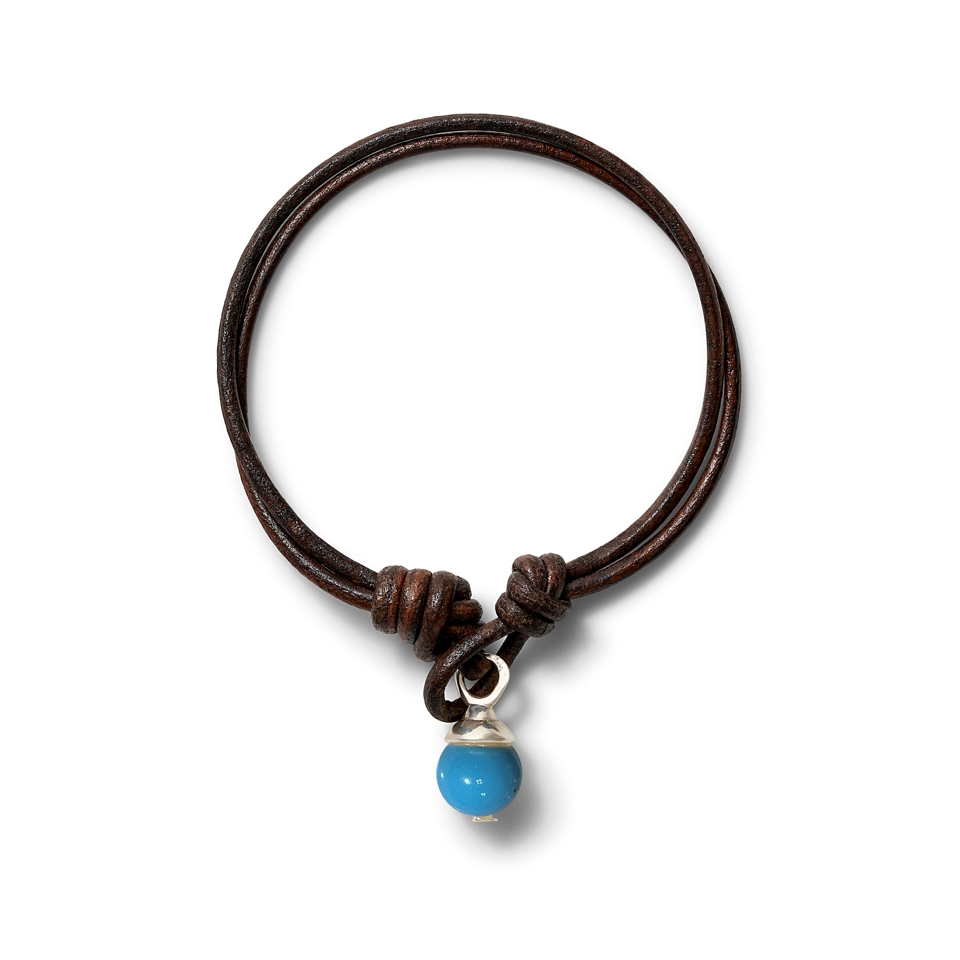 Teeny Sterling + Brown Leather Trio