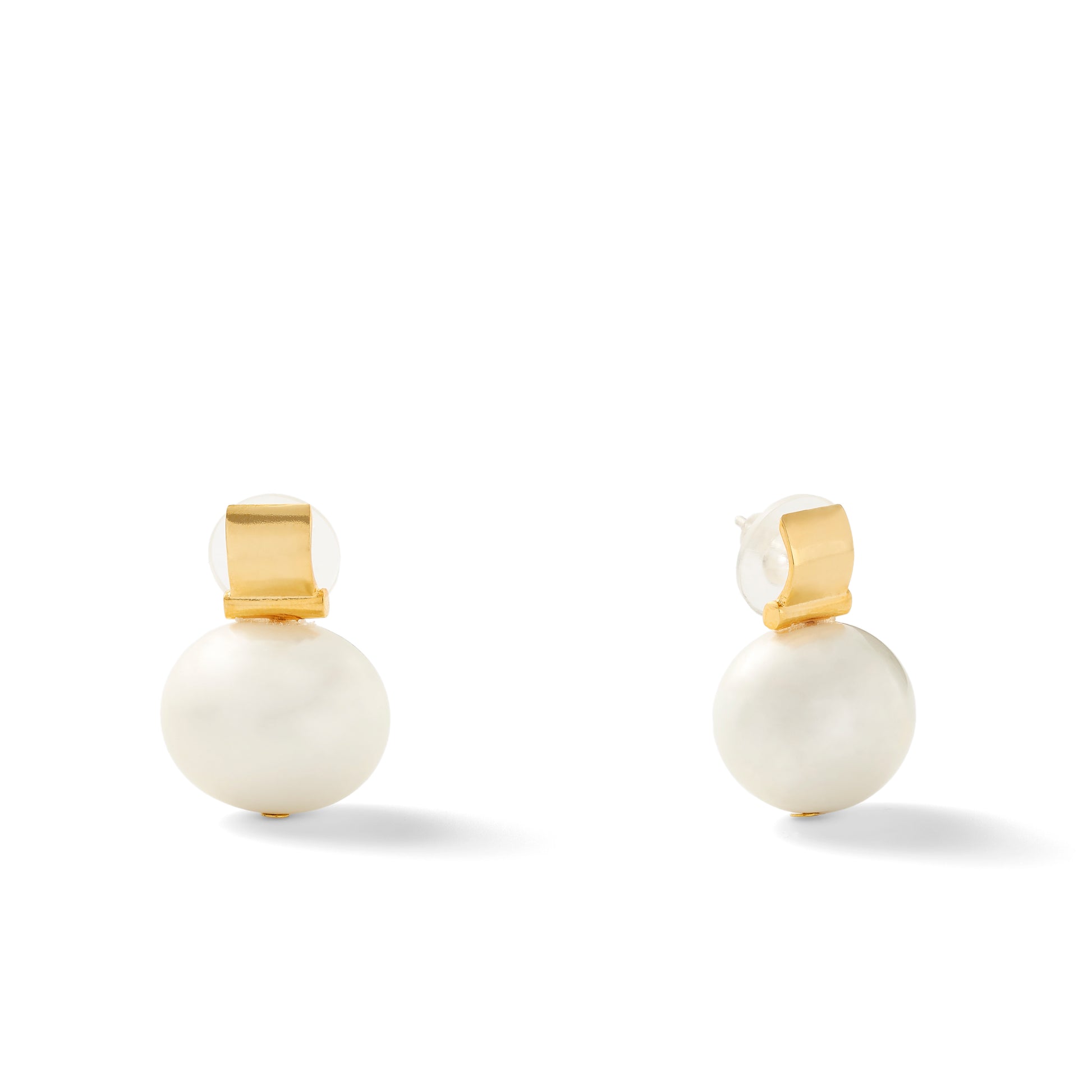 Elegant + Statement Making Pebble Pearl Post-Large