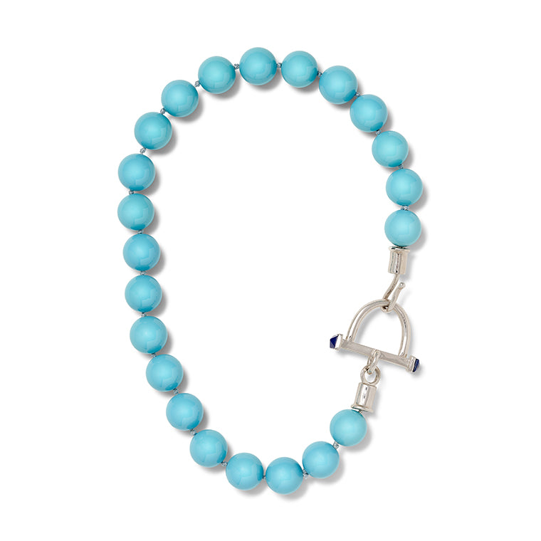 Sterling Stirrup Blues necklace