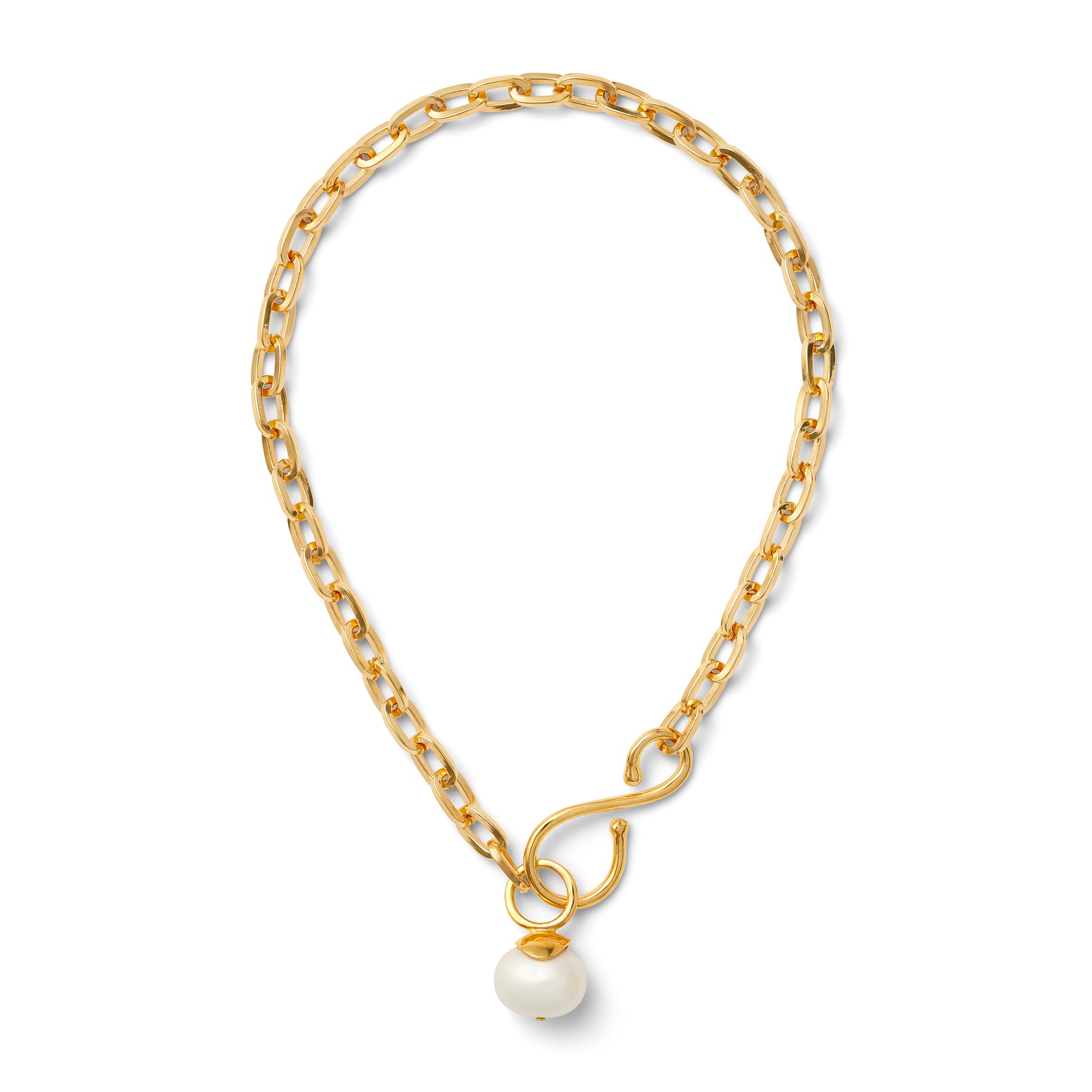 Big + Bold Gold Pearl Pendant